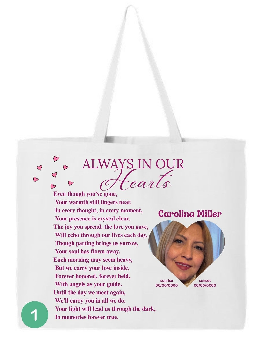 🖤 In Loving Memory All Custom Tote