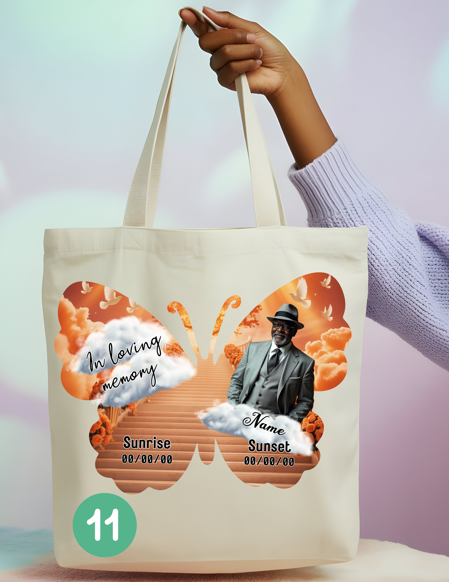 🖤 In Loving Memory Butterfly Tote