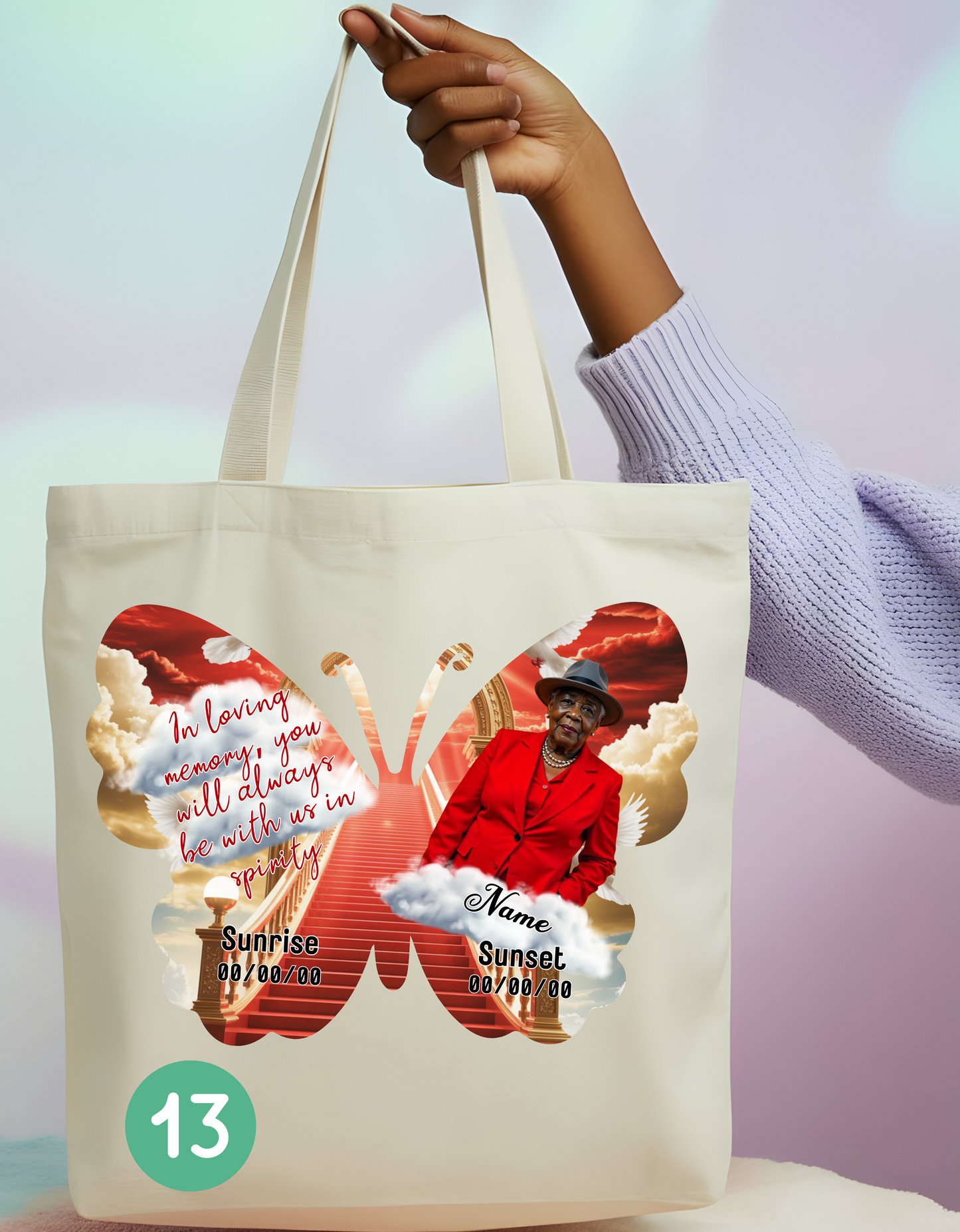 🖤 In Loving Memory Butterfly Tote