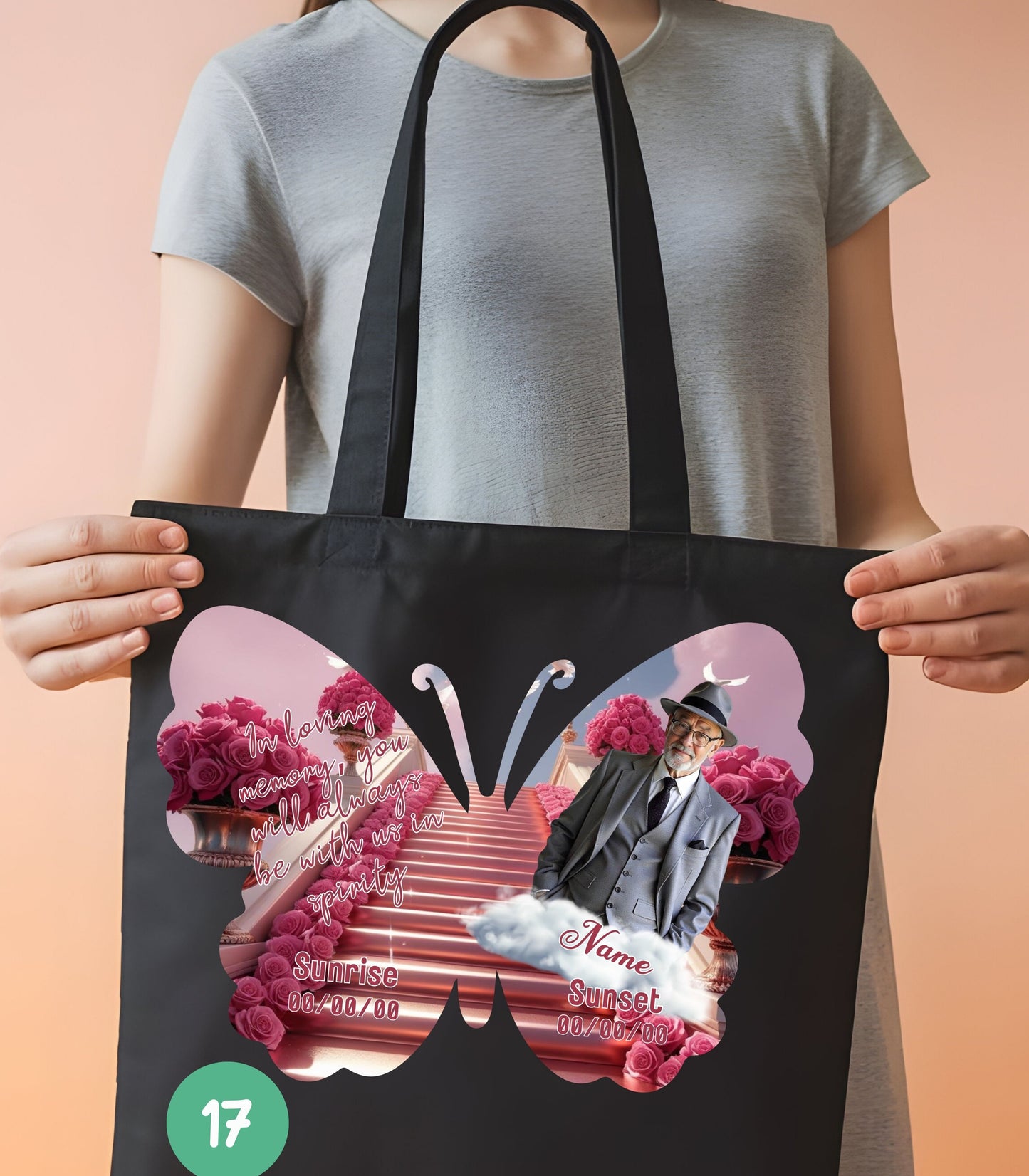 🖤 In Loving Memory Butterfly Tote