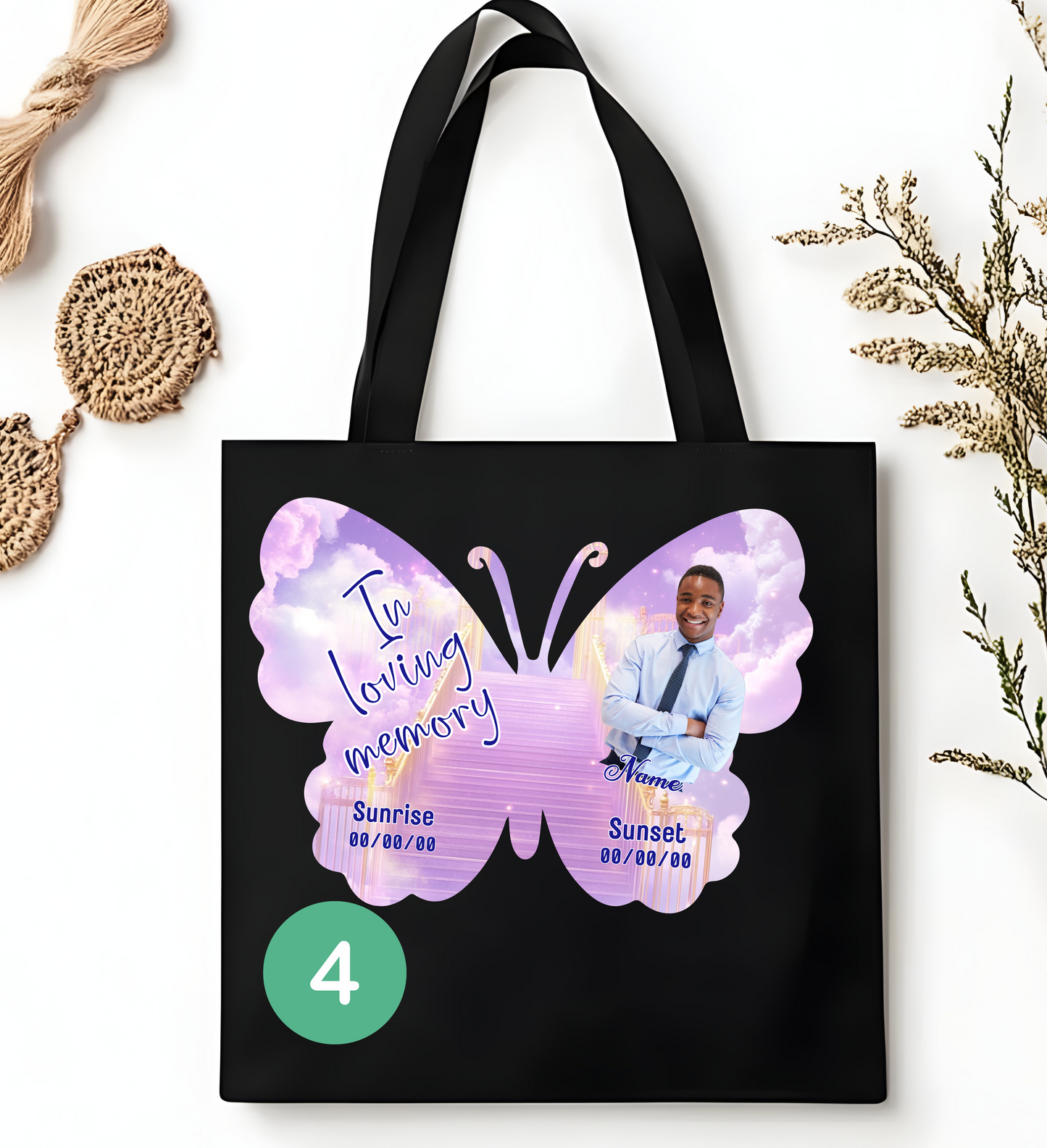 🖤 In Loving Memory Butterfly Tote