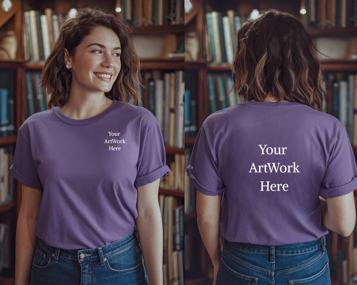Custom T-Shirt,                                       Front and Back DTF Design