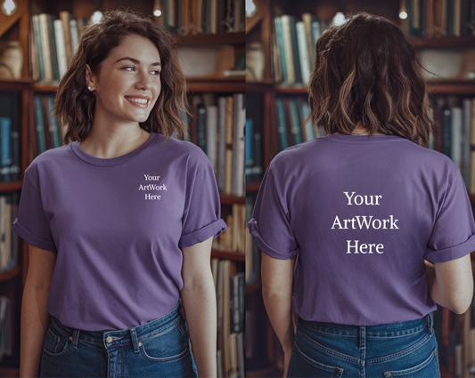 Custom T-Shirt,                                       Front and Back DTF Design
