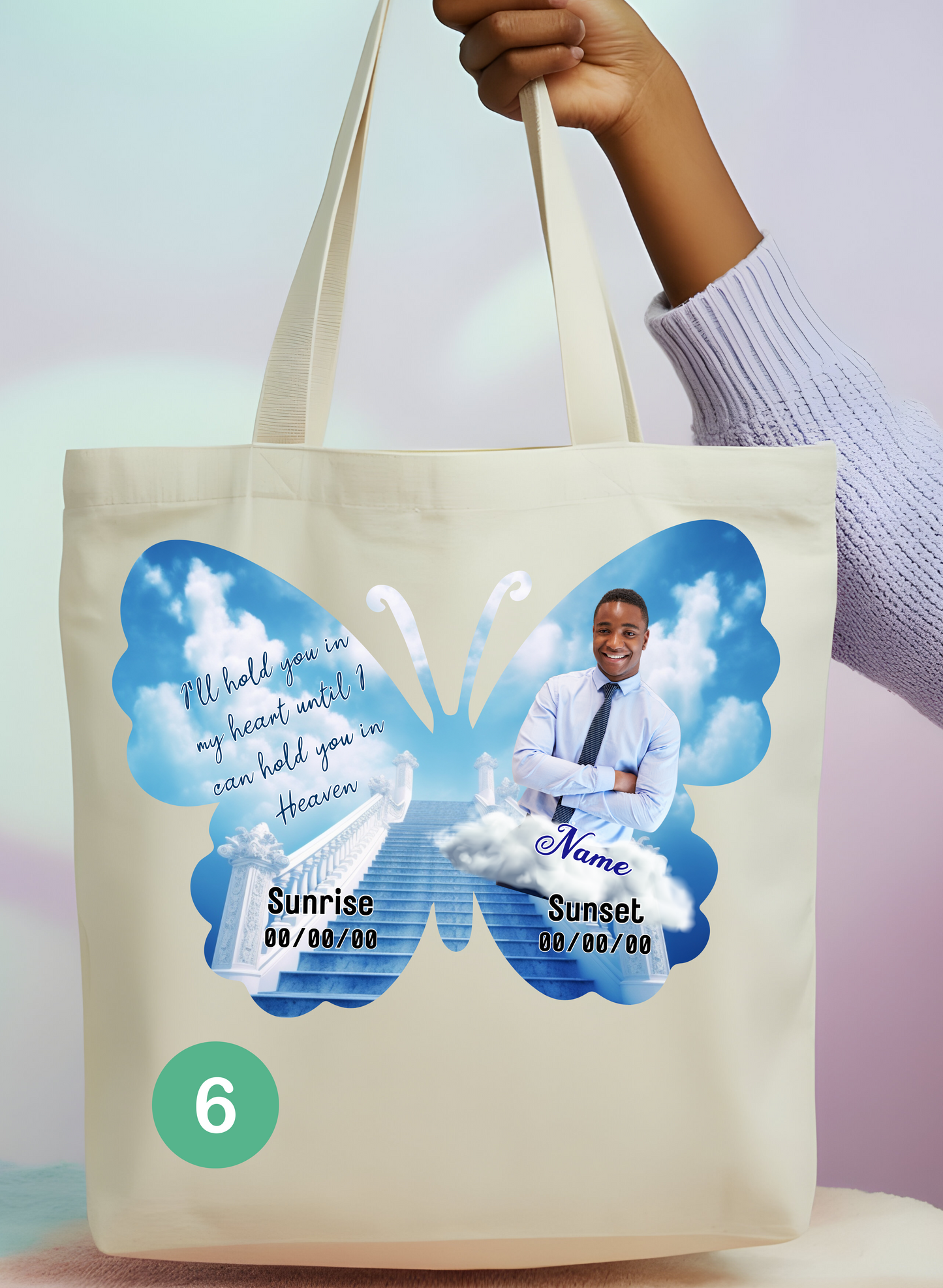 🖤 In Loving Memory Butterfly Tote