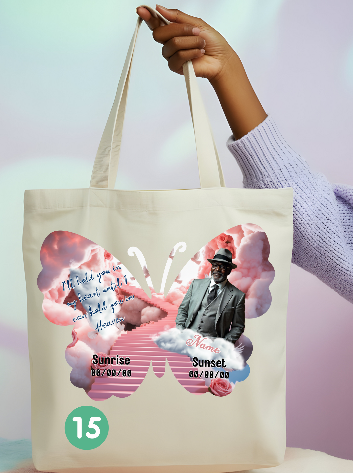 🖤 In Loving Memory Butterfly Tote