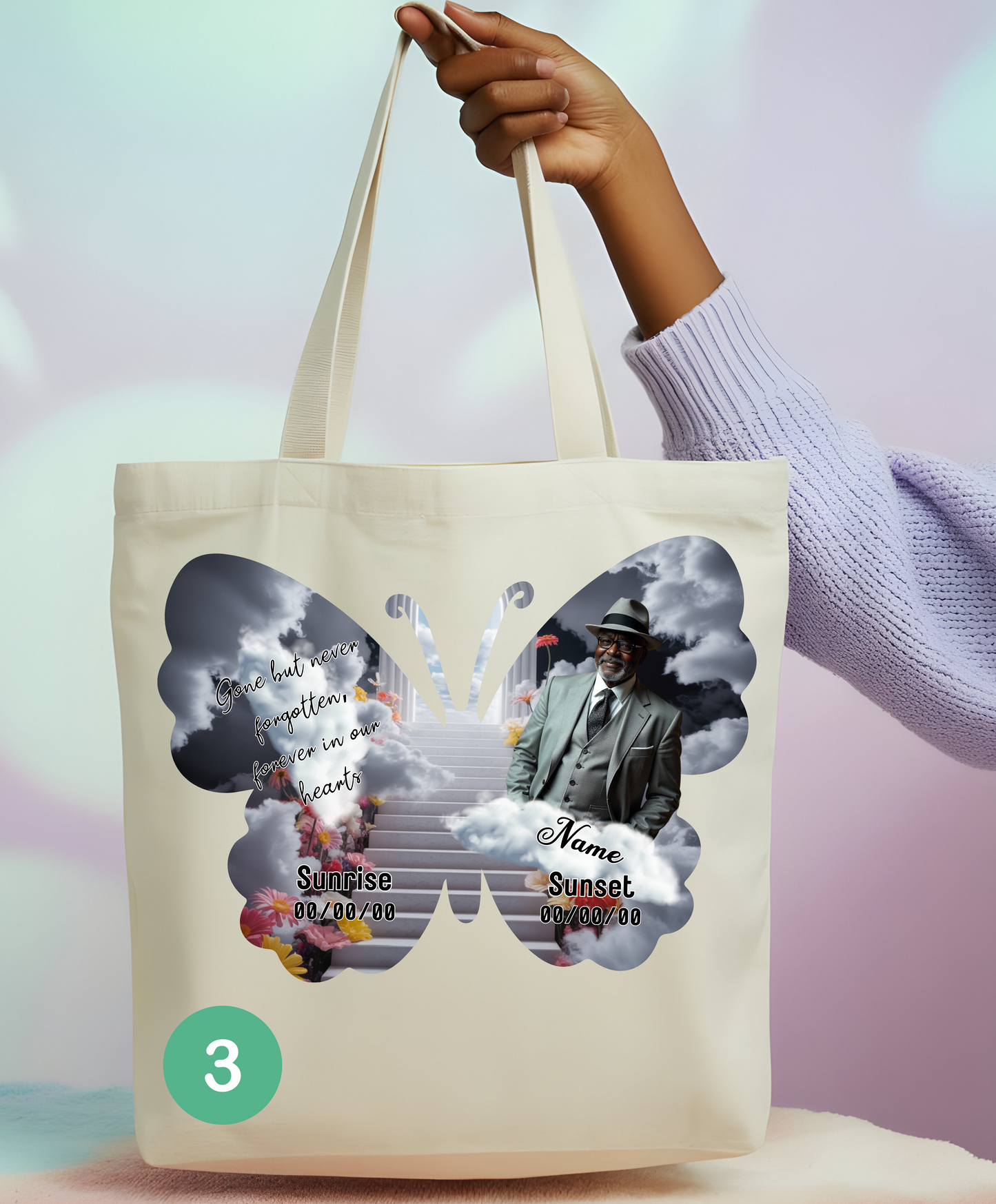 🖤 In Loving Memory Butterfly Tote