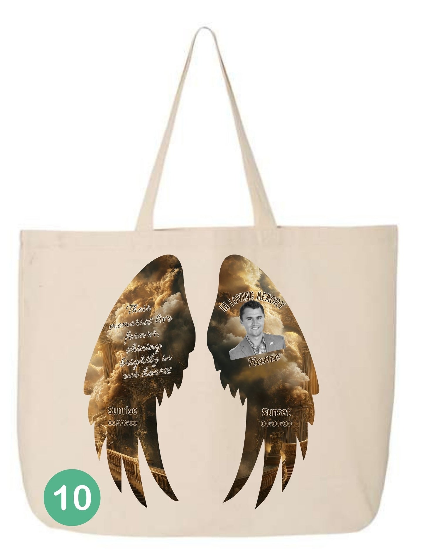 🖤 In Loving Memory Angel Wings Tote