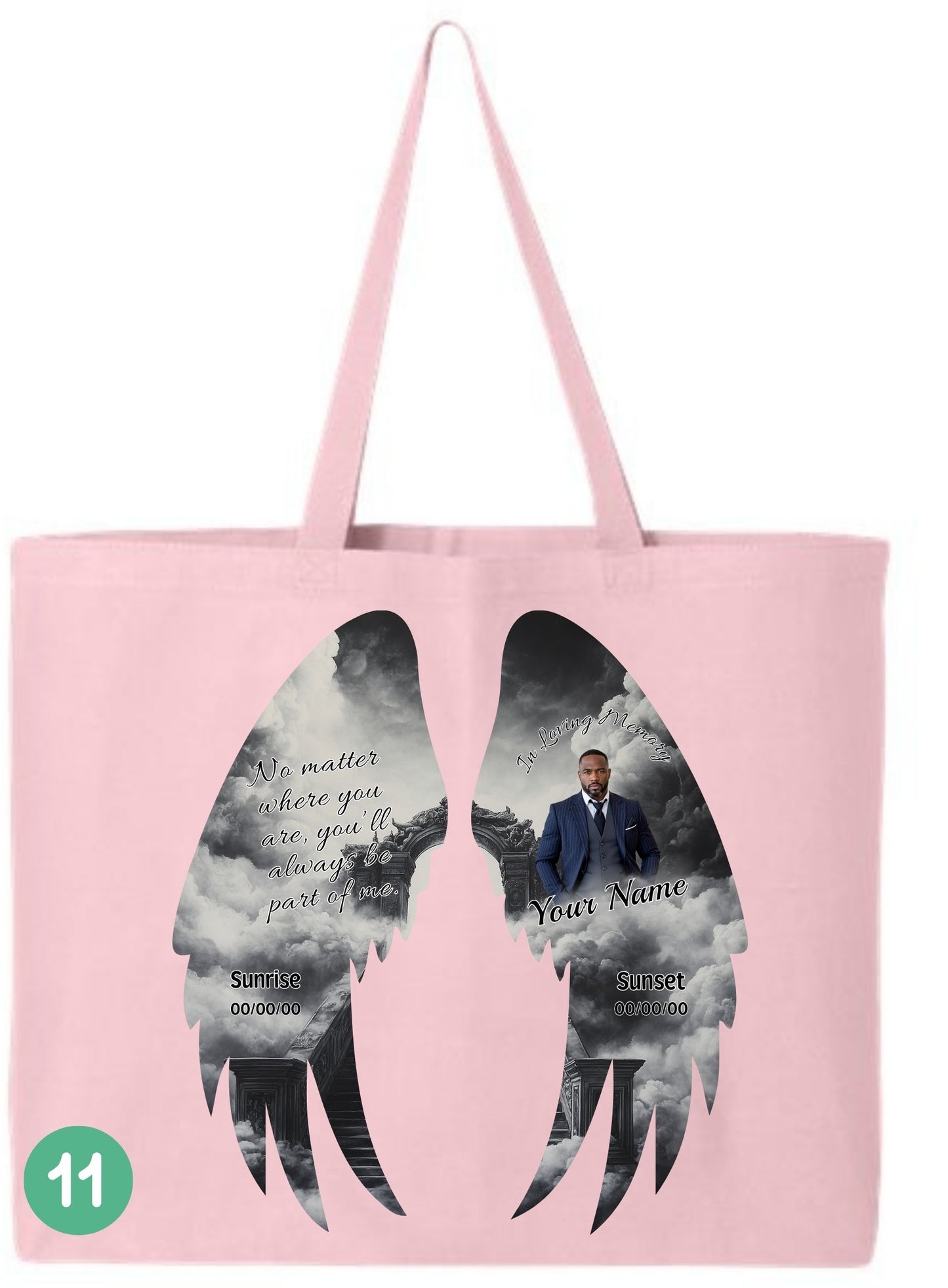 🖤 In Loving Memory Angel Wings Tote