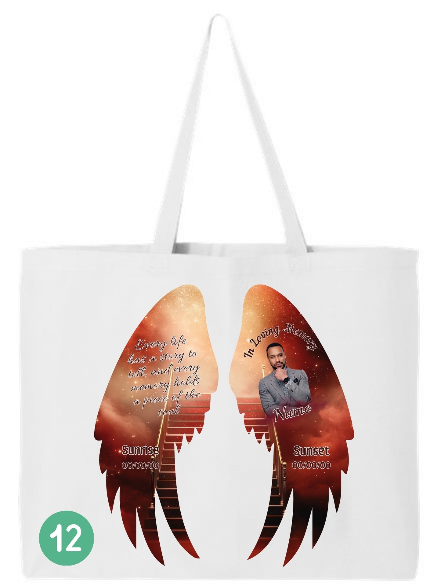 🖤 In Loving Memory Angel Wings Tote