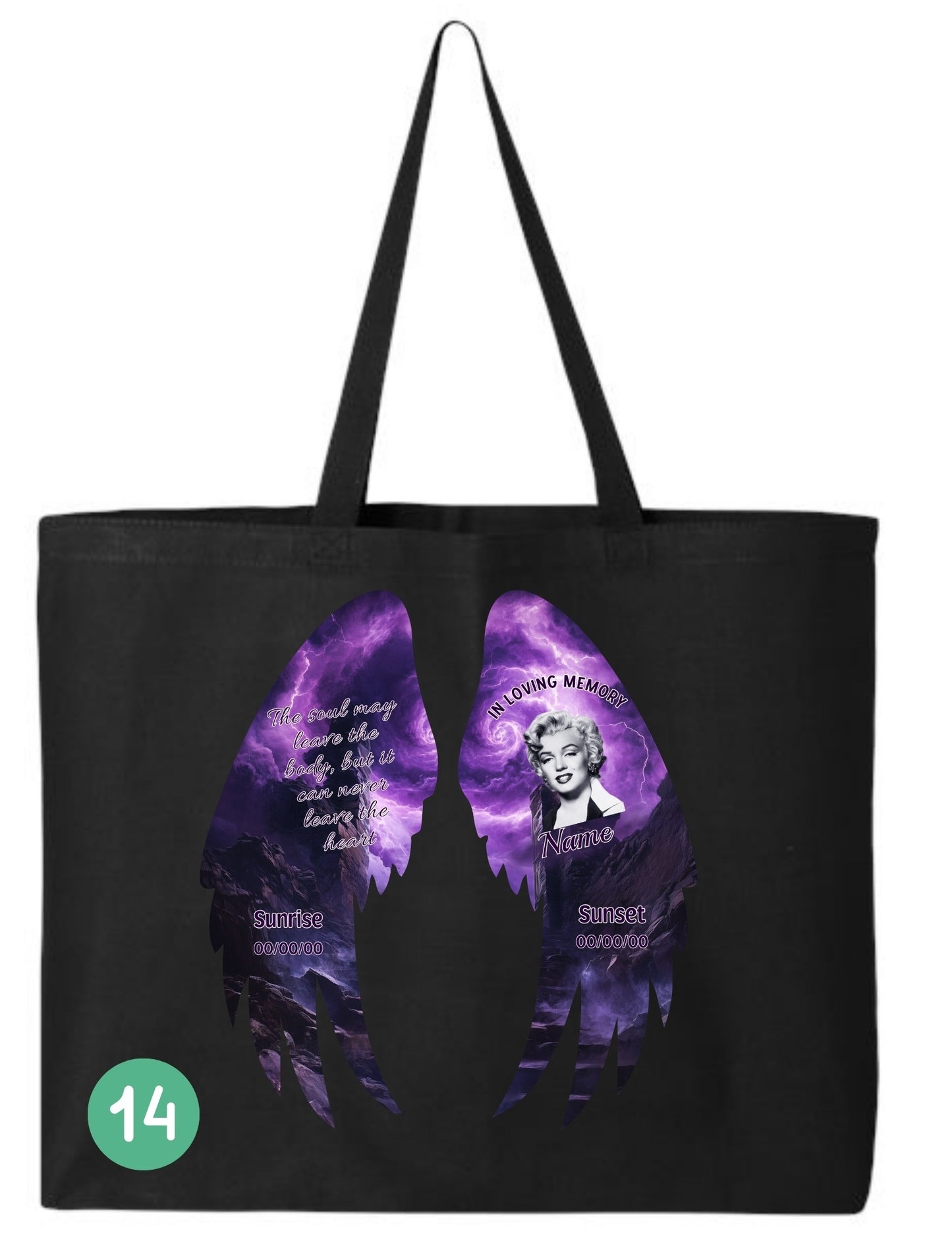 🖤 In Loving Memory Angel Wings Tote