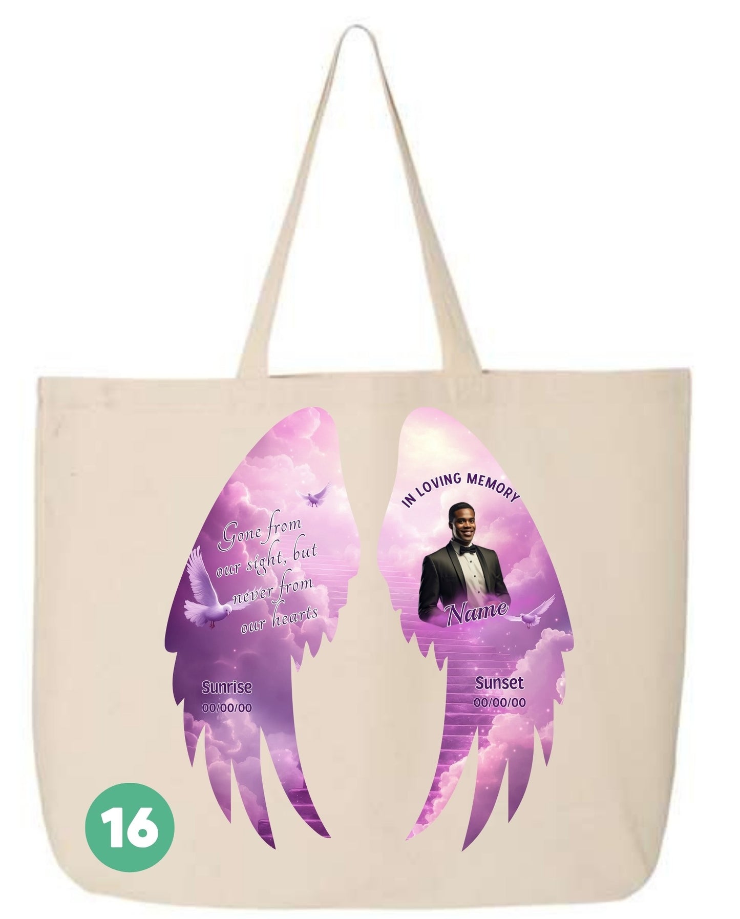 🖤 In Loving Memory Angel Wings Tote