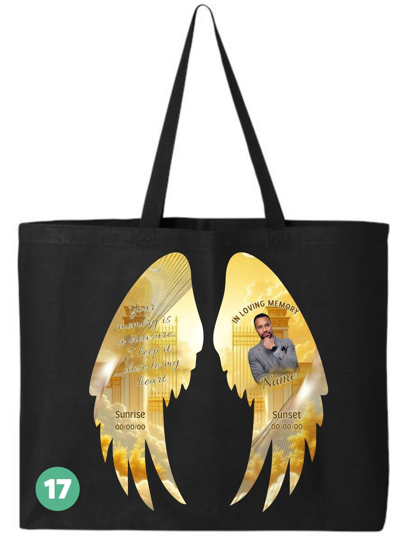 🖤 In Loving Memory Angel Wings Tote