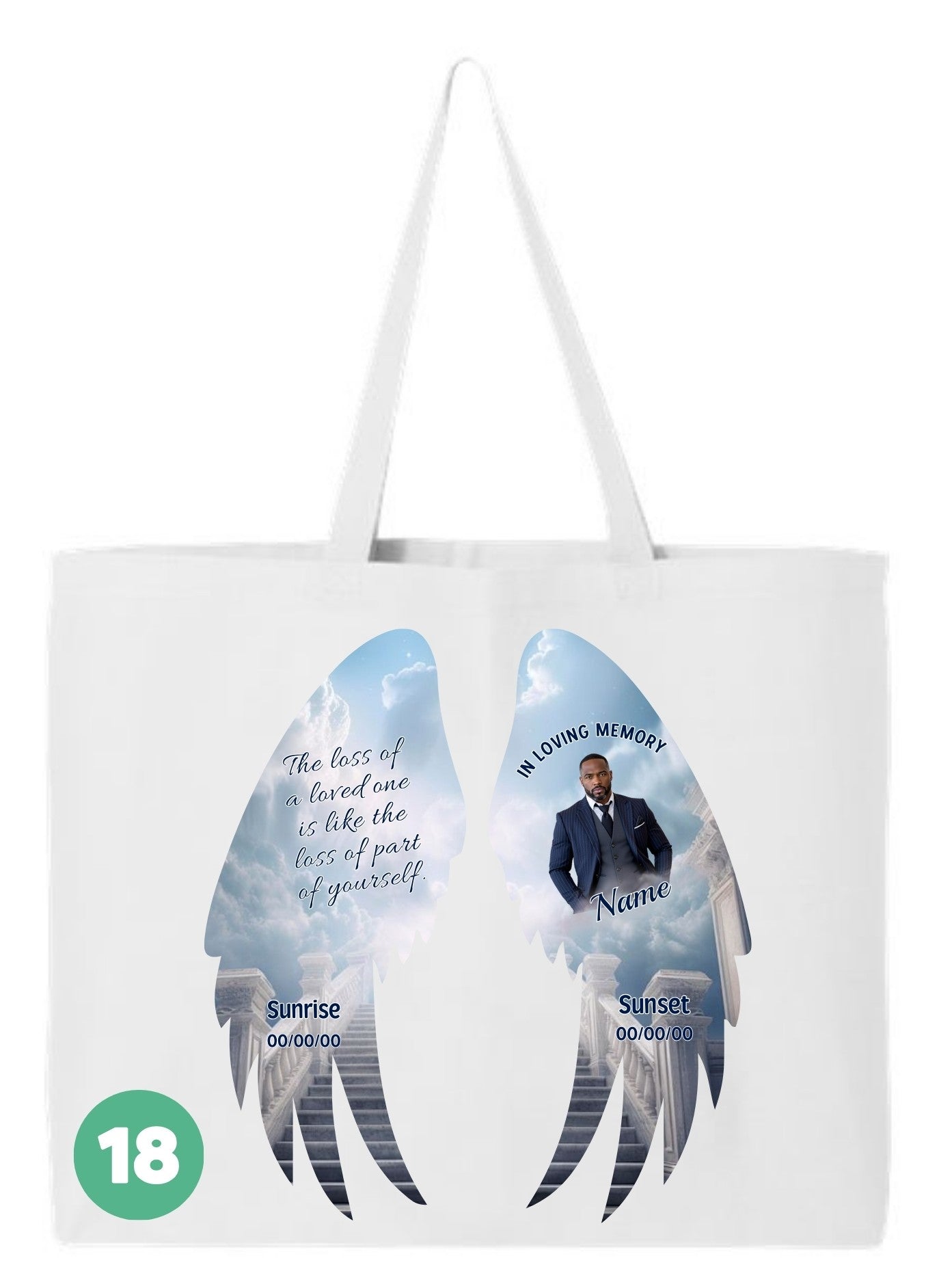 🖤 In Loving Memory Angel Wings Tote