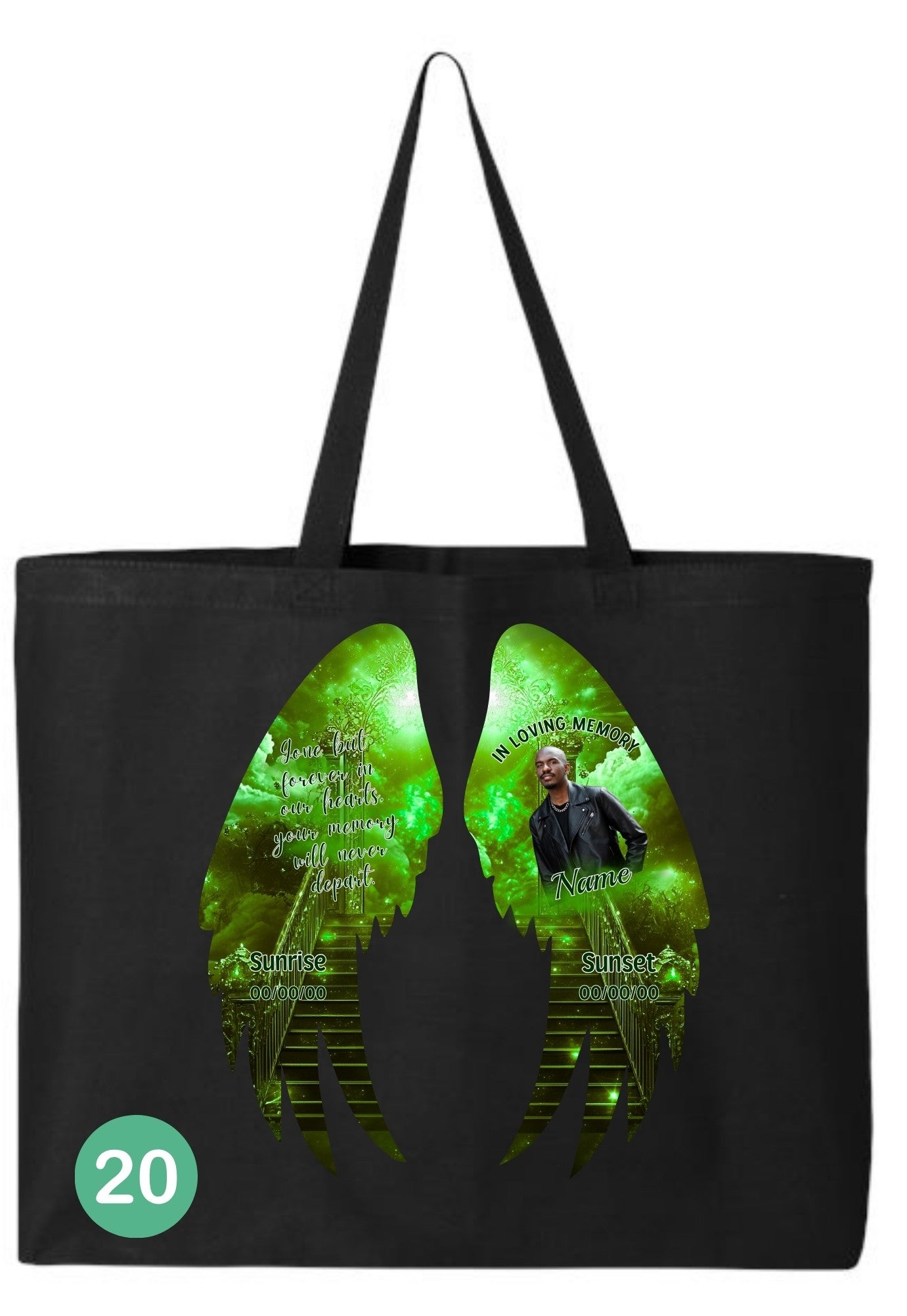 🖤 In Loving Memory Angel Wings Tote