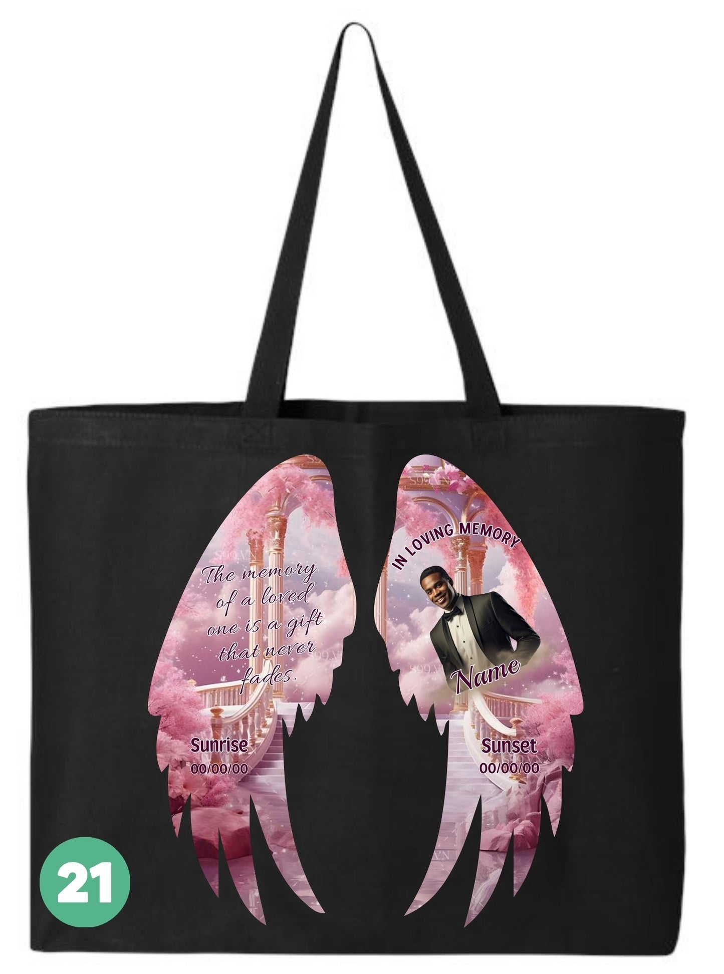 🖤 In Loving Memory Angel Wings Tote