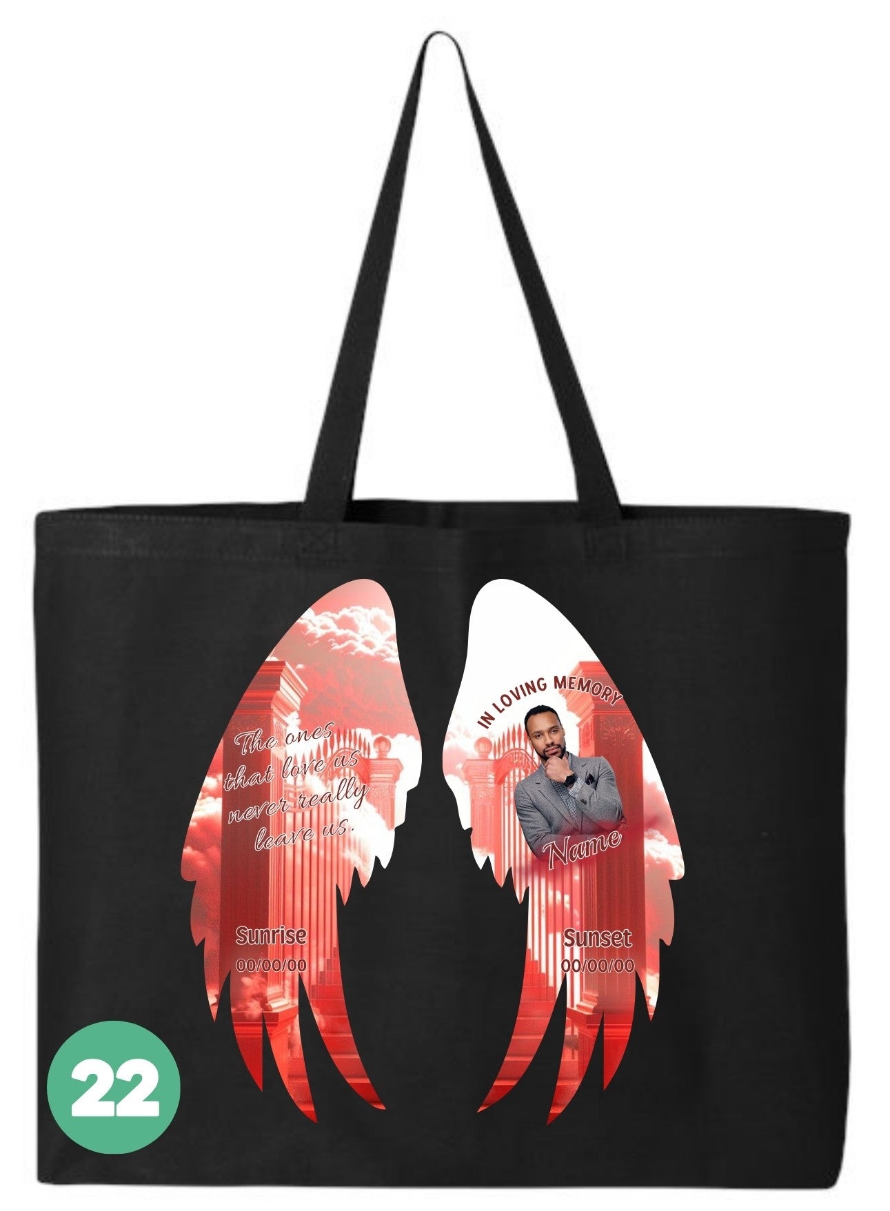 🖤 In Loving Memory Angel Wings Tote