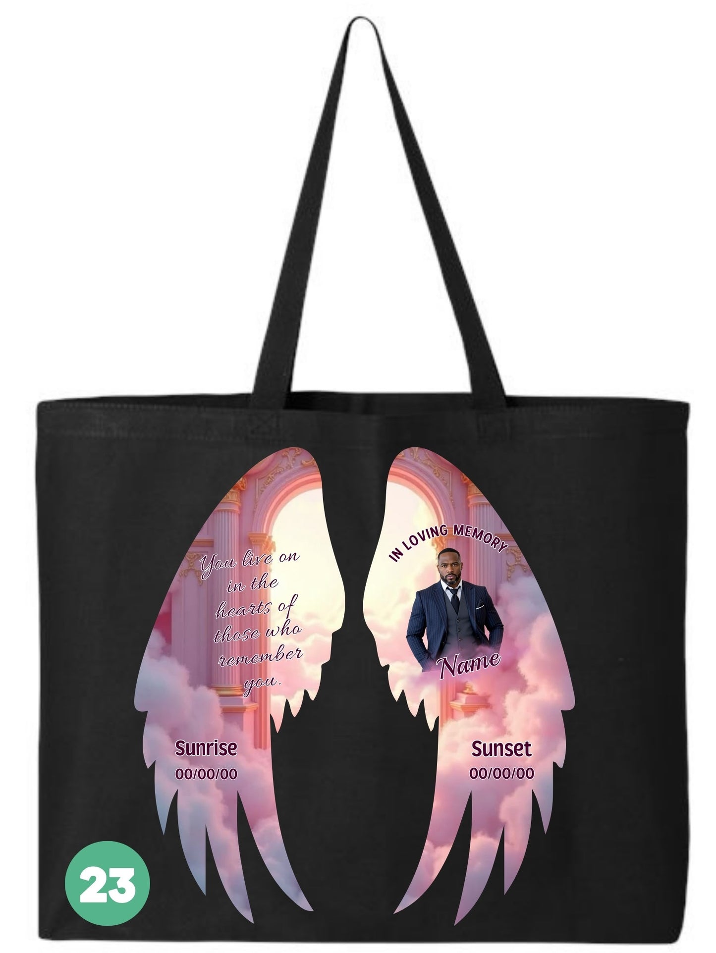 🖤 In Loving Memory Angel Wings Tote