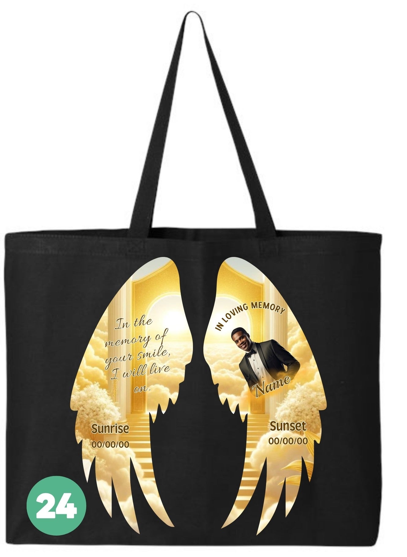 🖤 In Loving Memory Angel Wings Tote