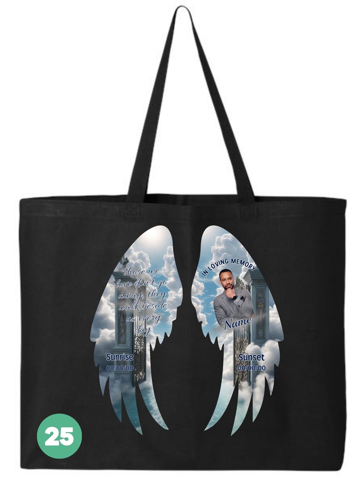 🖤 In Loving Memory Angel Wings Tote