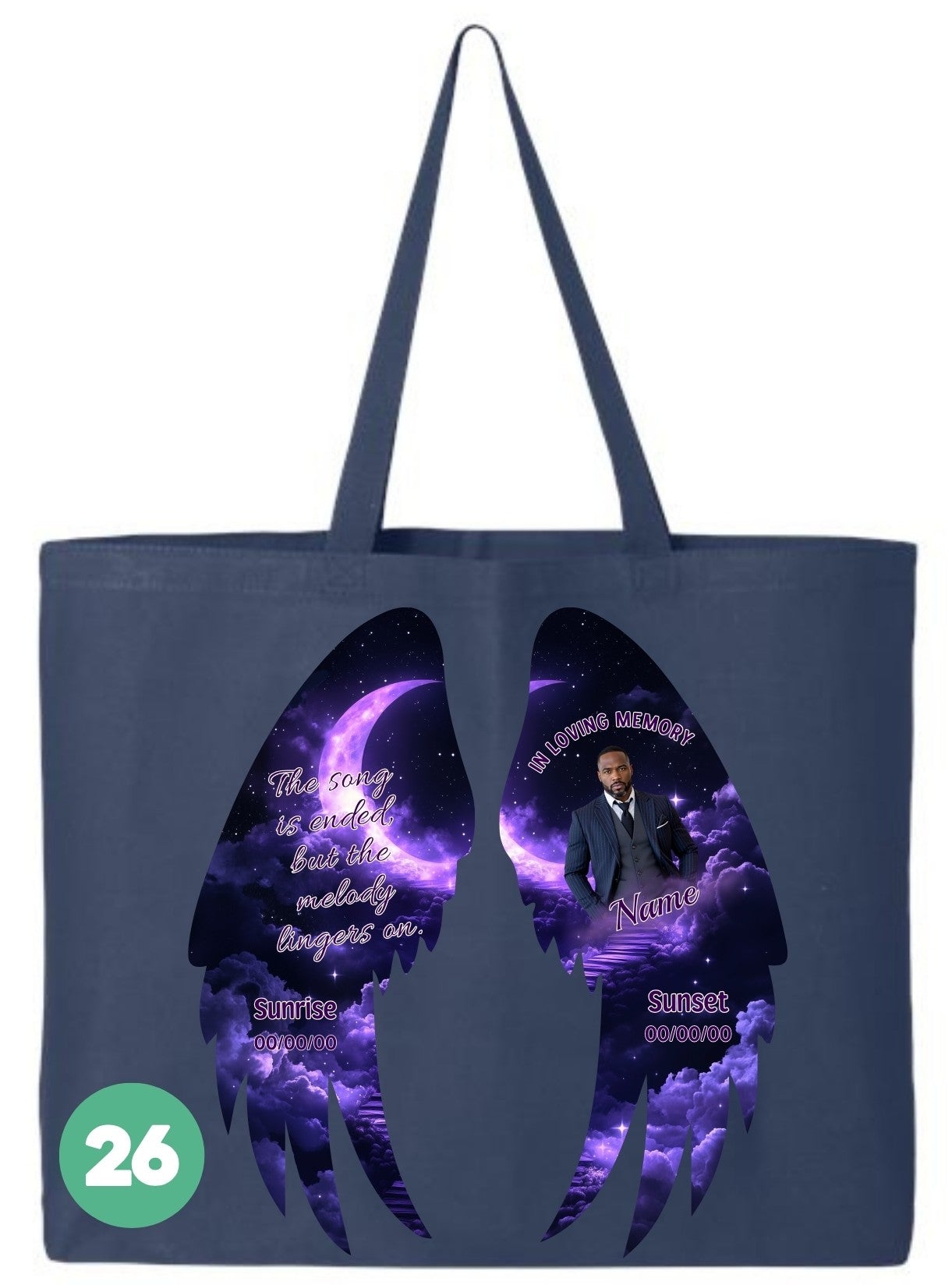 🖤 In Loving Memory Angel Wings Tote