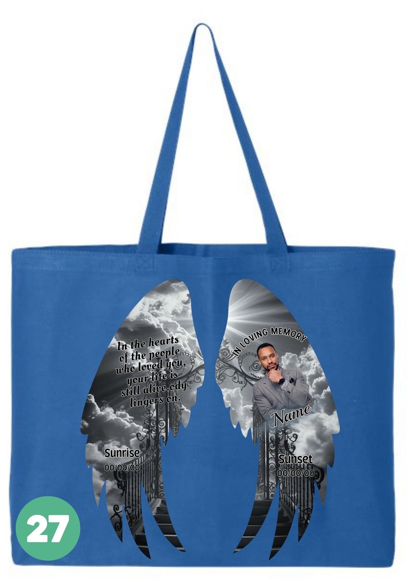 🖤 In Loving Memory Angel Wings Tote