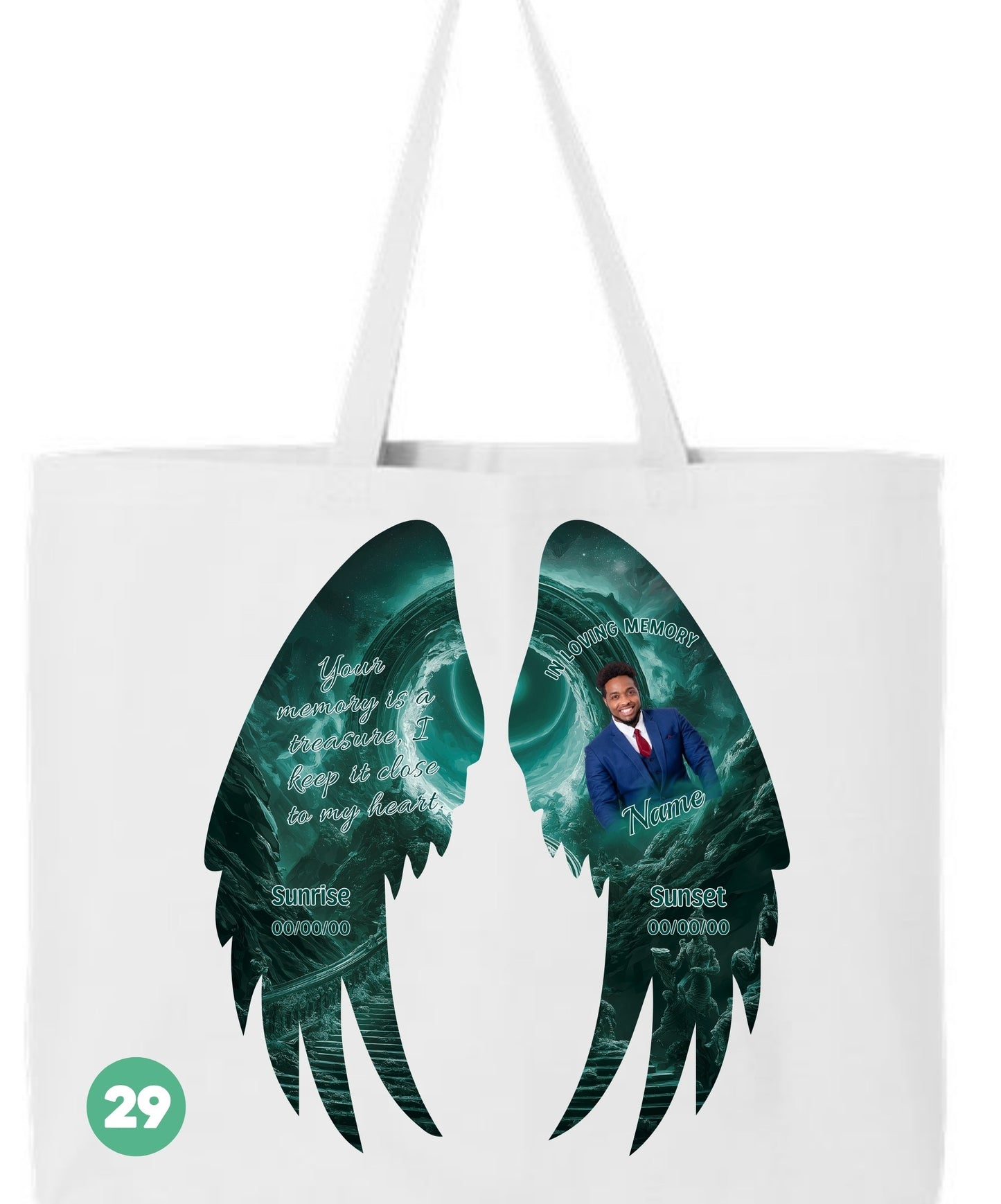 🖤 In Loving Memory Angel Wings Tote