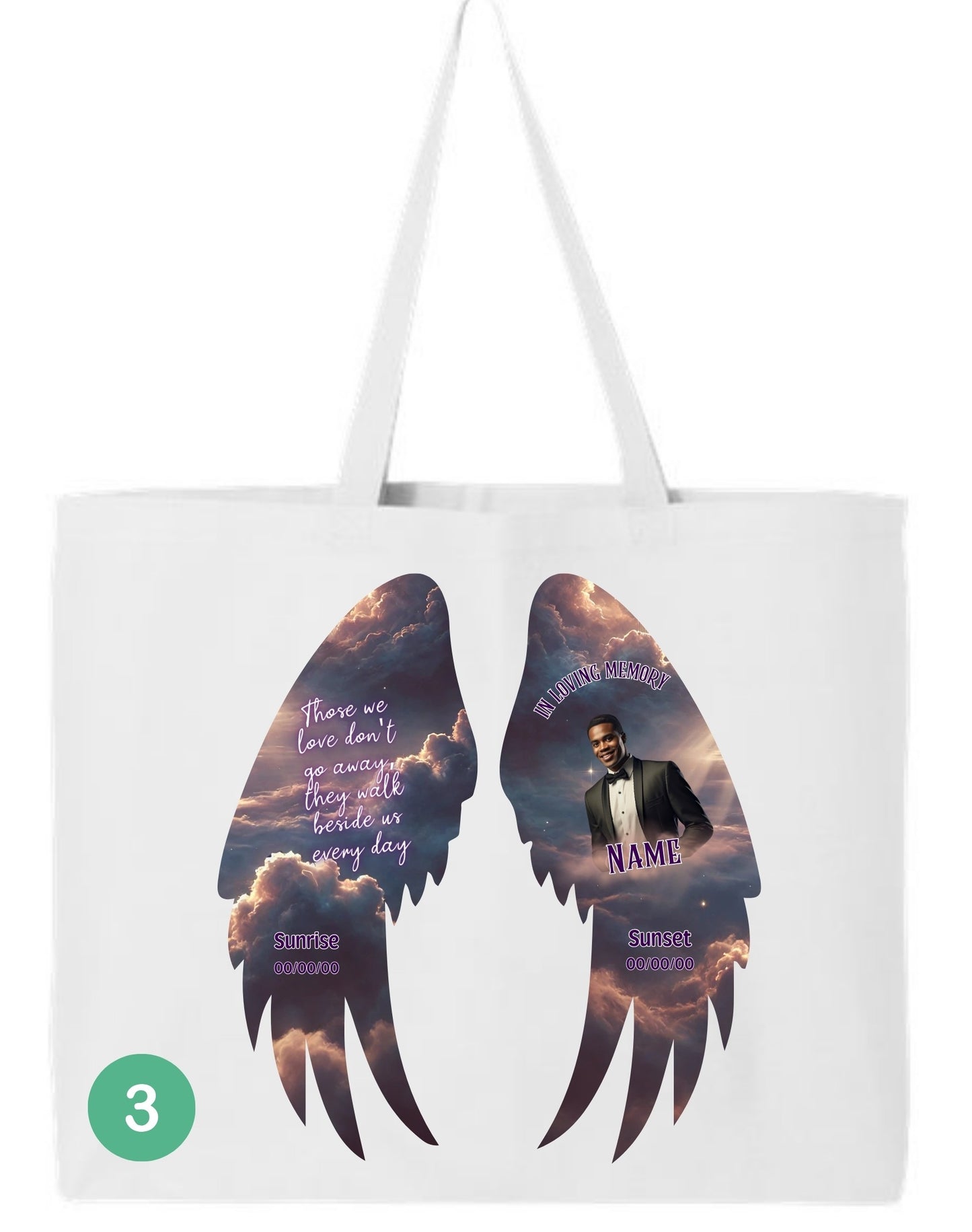 🖤 In Loving Memory Angel Wings Tote