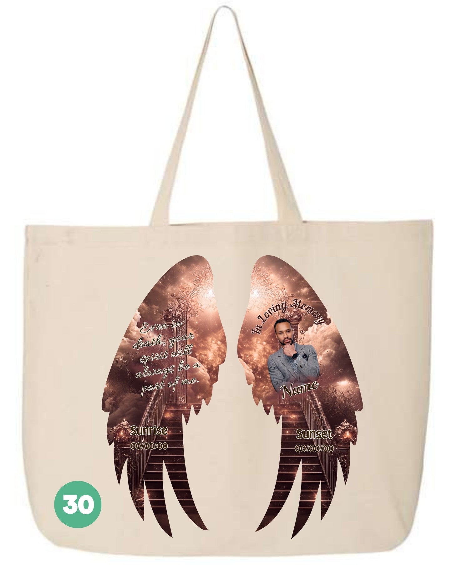 🖤 In Loving Memory Angel Wings Tote