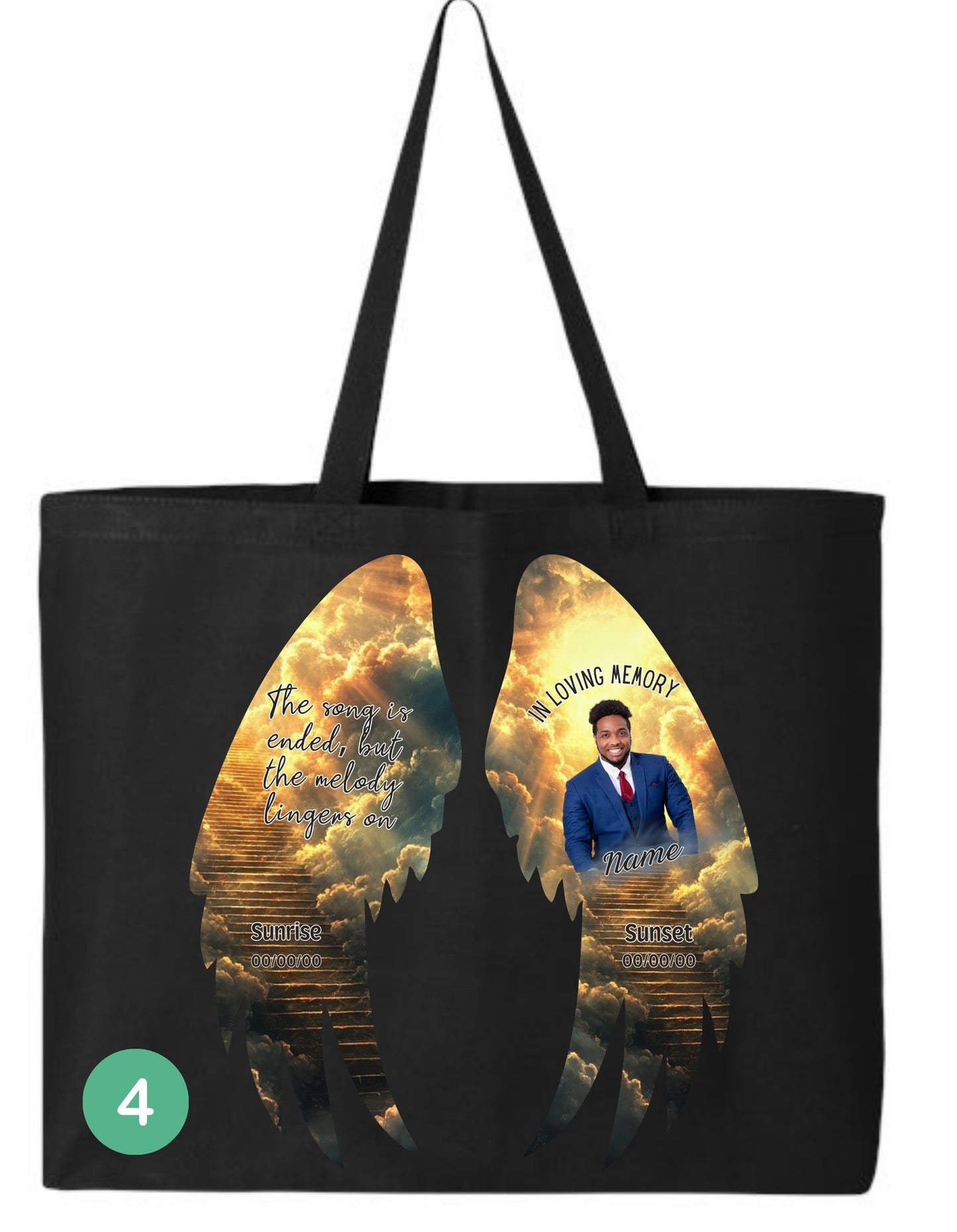 🖤 In Loving Memory Angel Wings Tote