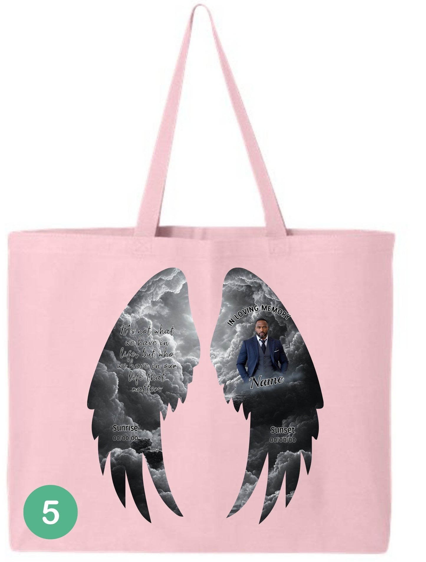 🖤 In Loving Memory Angel Wings Tote