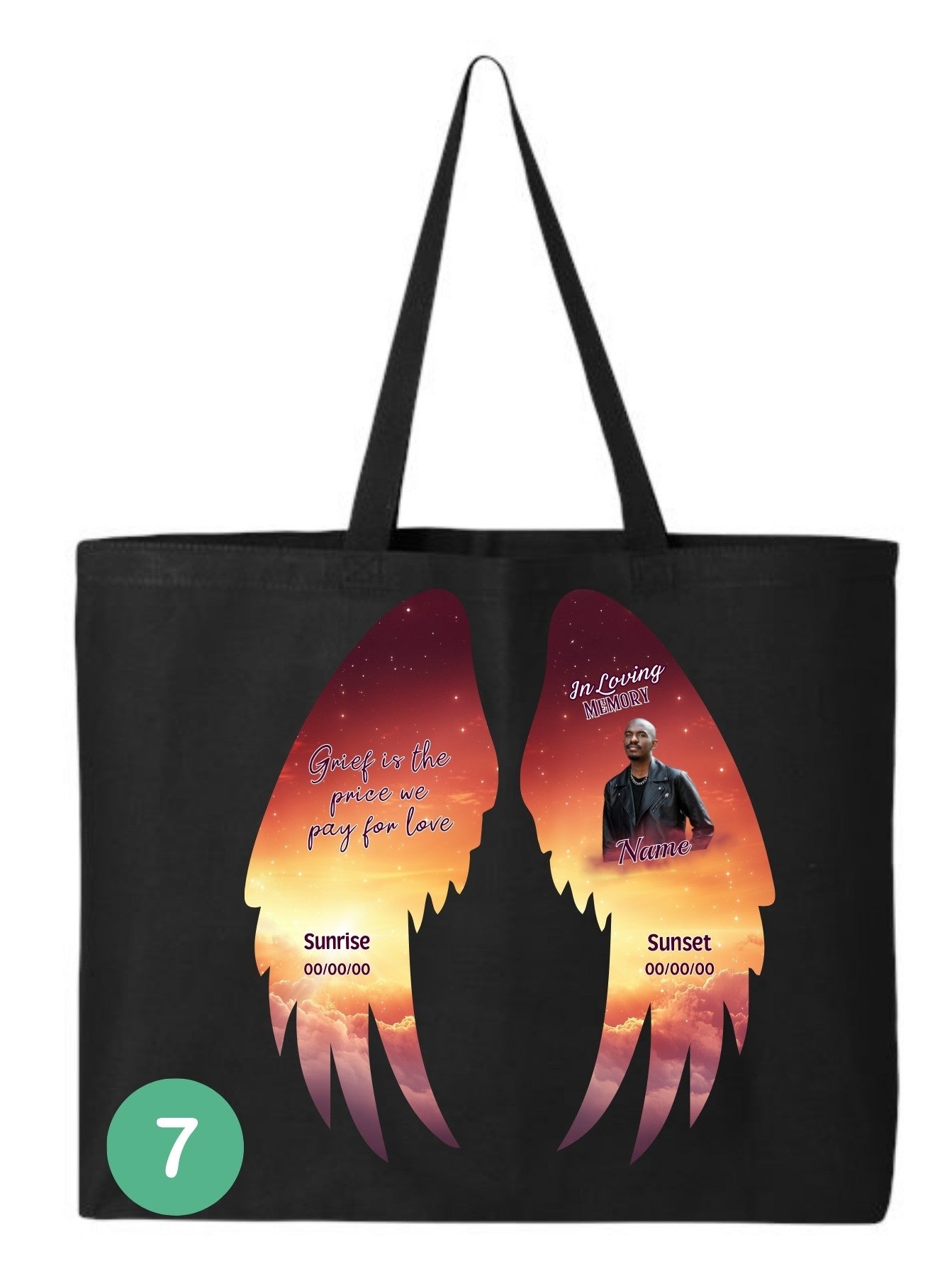 🖤 In Loving Memory Angel Wings Tote