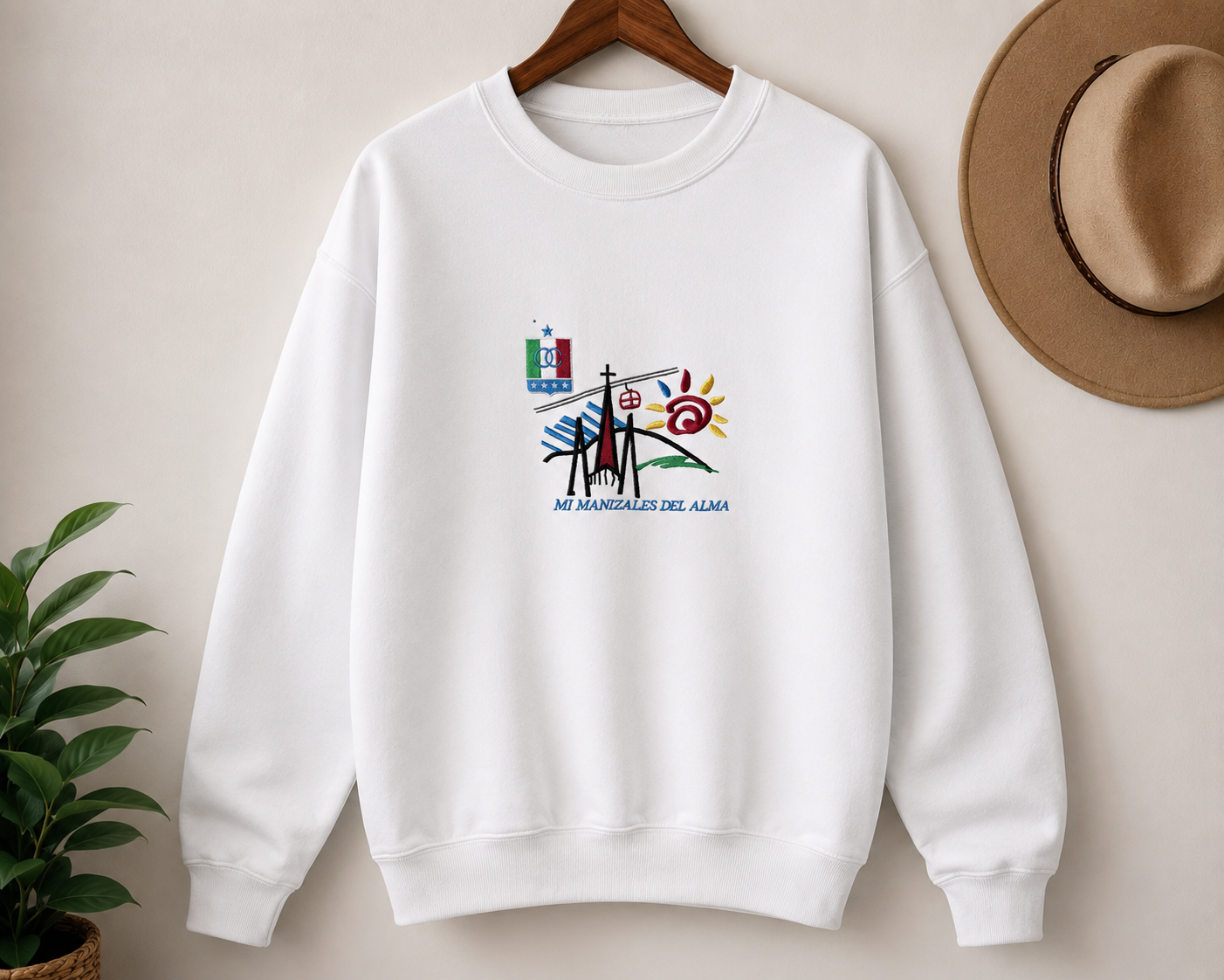 Mi Manizales del Alma Embroidered Sweatshirt | Colombia Heritage Crewneck | Unisex Gift