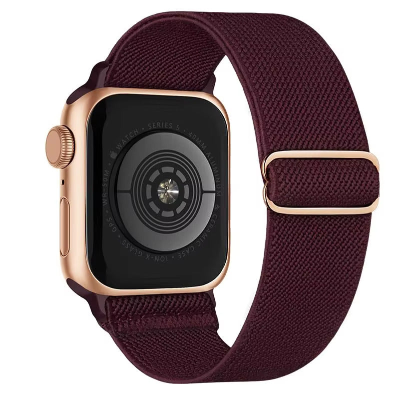 Stretchy Nylon Watch Band Compatible with Apple Watch.