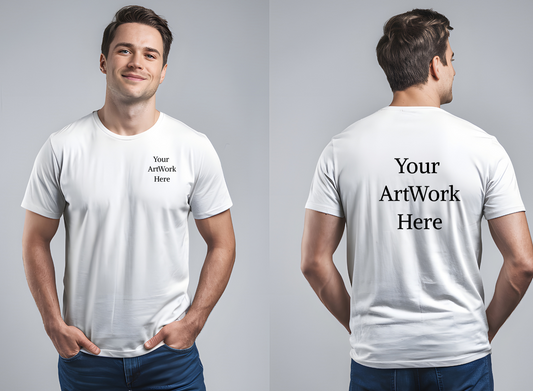 Custom T-Shirt,                                       Front and Back DTF Design