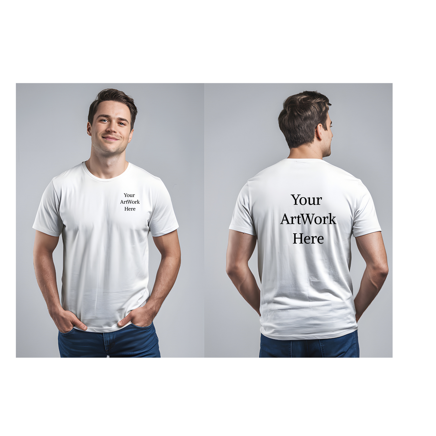 Custom T-Shirt,                                       Front and Back DTF Design