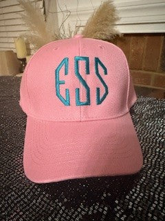 Monogram Hat. Our custom monogram hats, featuring your initials, add a personal touch to your style.