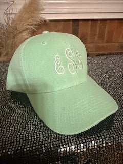 Monogram Hat. Our custom monogram hats, featuring your initials, add a personal touch to your style.